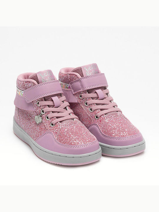 Lelli Kelly Kids Sneakers High with Scratch Pink