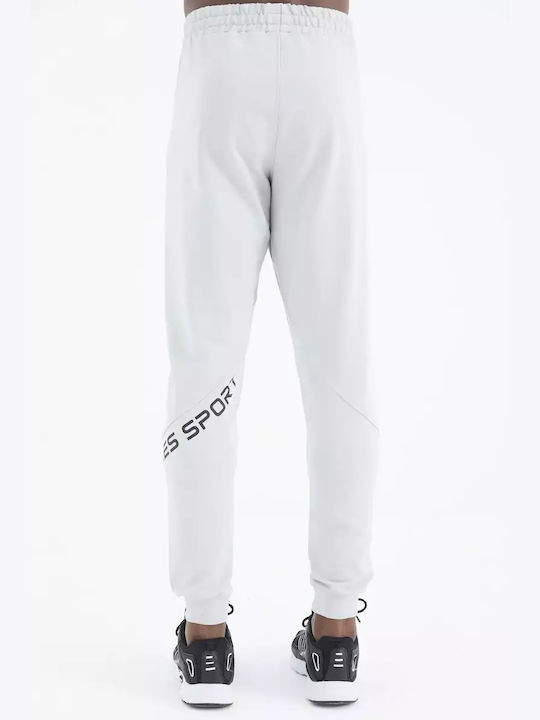 AIR JONES Men's Sweatpants with Rubber White