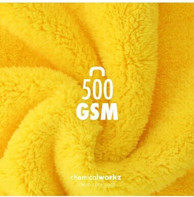 Chemicalworkz Autoreinigungstuch Soft Touch Randlos 500 Gsm 40x40 Cm Gelb