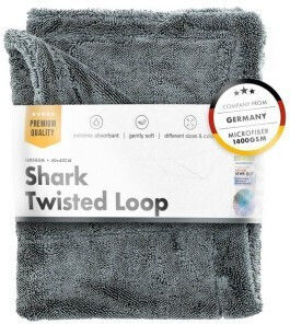 Extremely Absorbent Car Towel Chemicalworkz Shark Twisted Loop Towel 1400gsm Grey 80x50 Cm