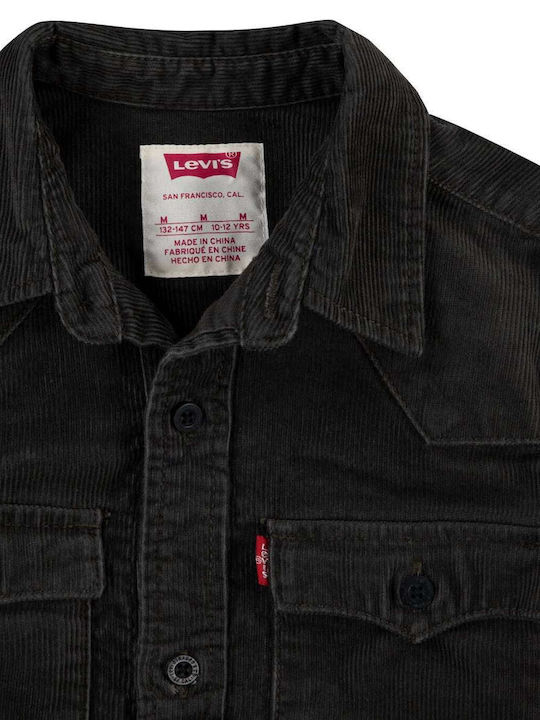 Kids Shirt Long Sleeve Dark grey Barstow