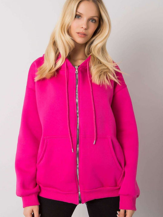 Ex Moda Women's Long Hooded Cardigan Pink, Fuchsia