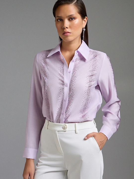 BSB Langärmelig Damen Hemd Lilac