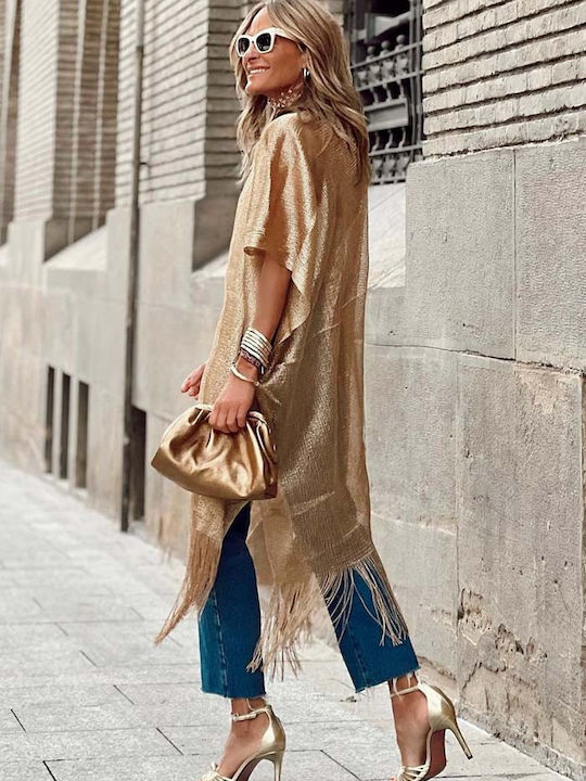 Long Women's Kimono Gold