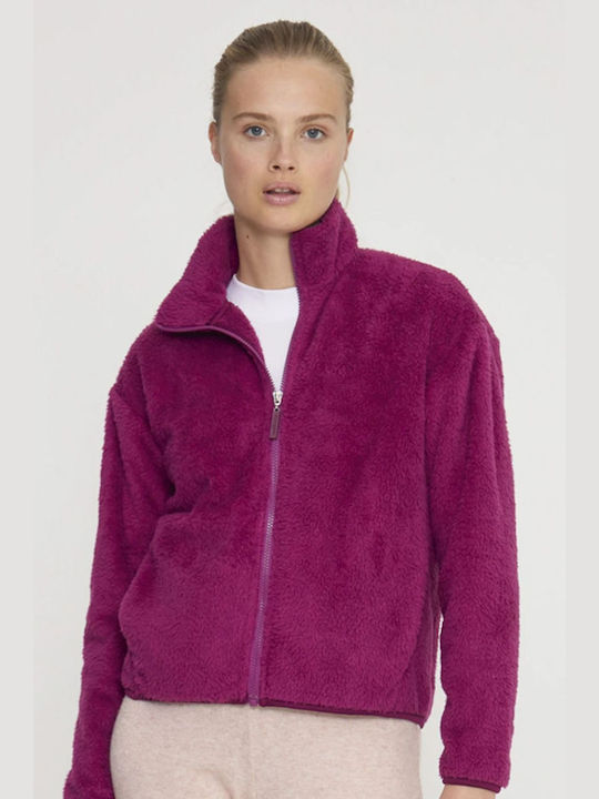 Noidinotte Women's Cardigan with Zipper Magenta