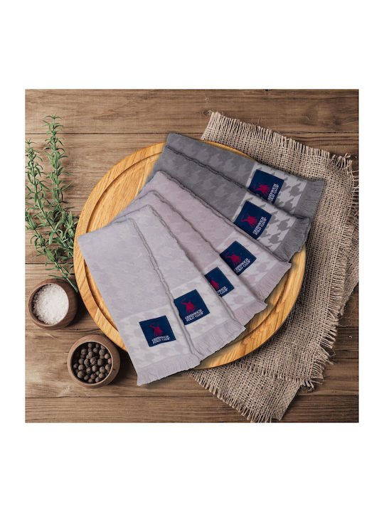 Greenwich Polo Club Towel from 100% Cotton Grey 40x60cm 2pcs