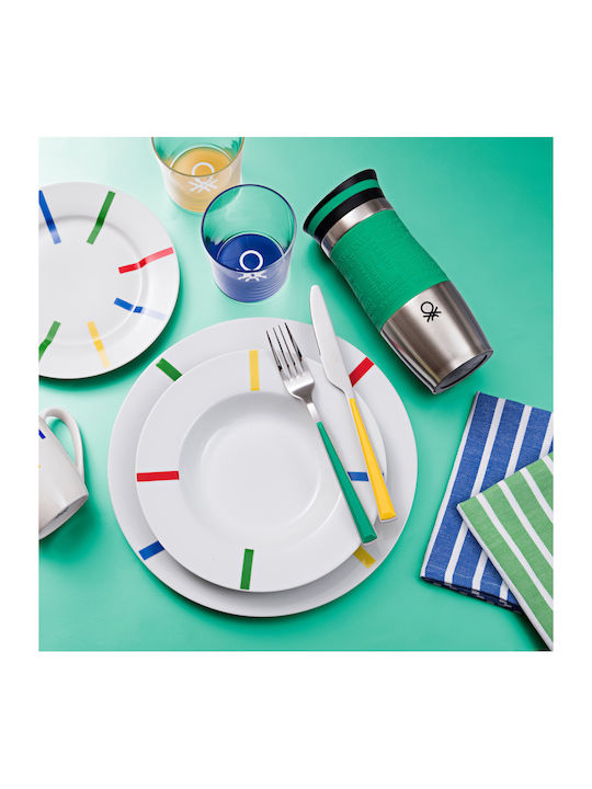 Benetton Kitchen Towel from 100% Cotton in Green Colour 3 Pieces