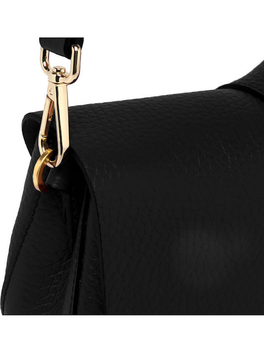 Leather Women's Shoulder and Crossbody Bag Black