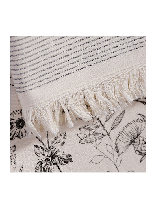 Nef-Nef Homeware Strim Beige Tea Towel from 100% Cotton in Beige Color 40x60cm