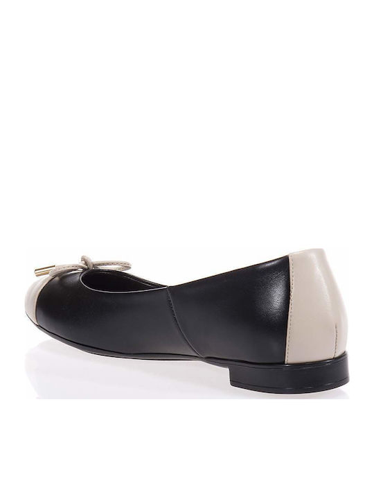 Toutounis Leather Ballerinas Black