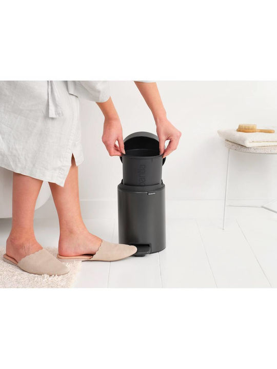 Brabantia Newicon Plastic Bathroom Basket 3lt Gray