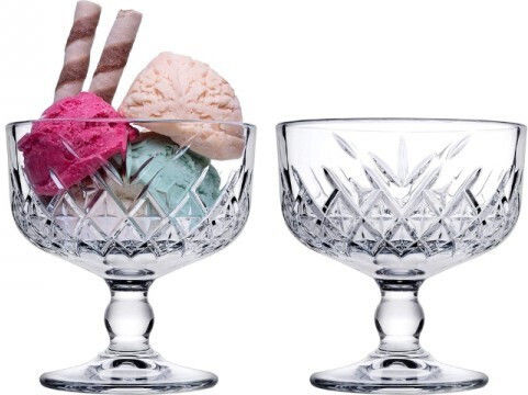 Espiel Timeless Eisschüssel Rund Glas Transparent mit Durchmesser 9.8cm