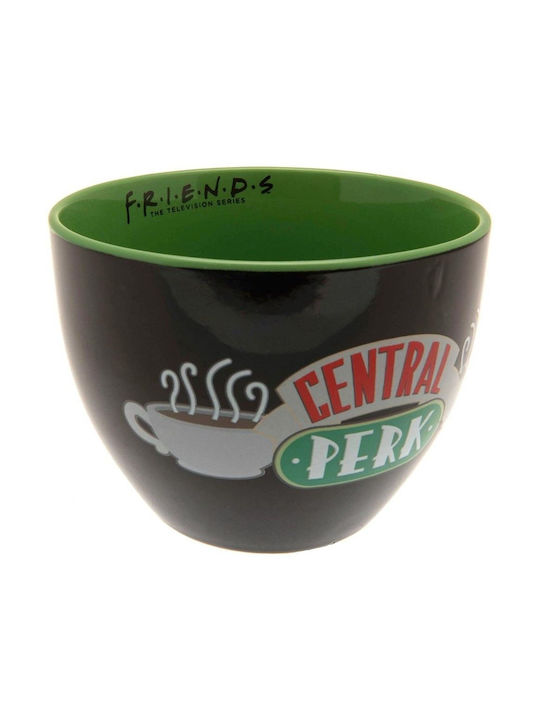 Pyramid Friends TV Servierschüssel Rund Keramik Black mit Durchmesser 13cm