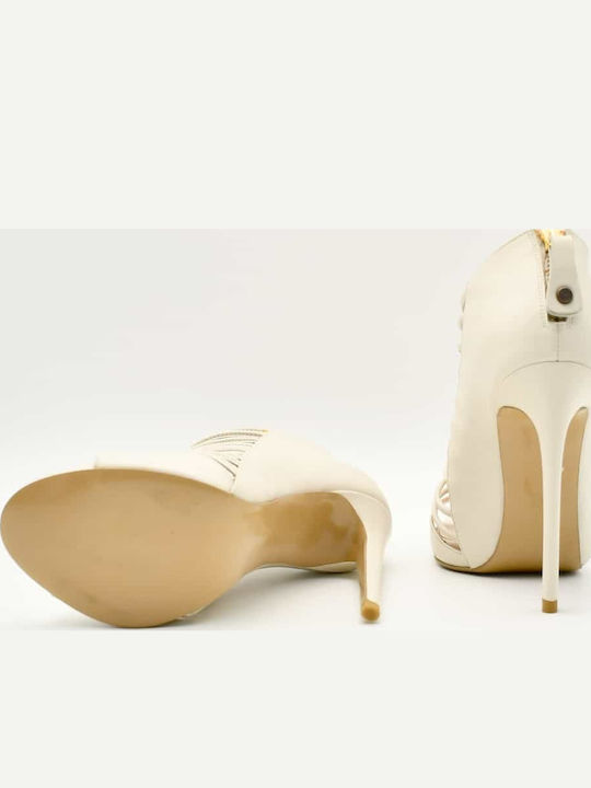 Leder Sandalen Beige