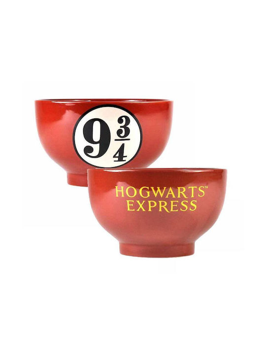 Half Moon Bay Harry Potter - Platform 9 3/4 Cereal Serving Bowl Round Ceramic Red with Diameter 13cm
