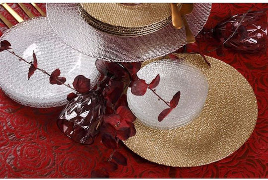 Cryspo Trio Cotton Bol de Servire Rotund Sticlă Transparent cu Diametru 13buc 6buc