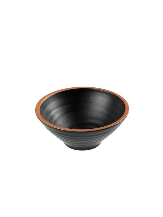 Leone Servierschüssel Rund aus Melamin Black mit Durchmesser 14cm 6Stück
