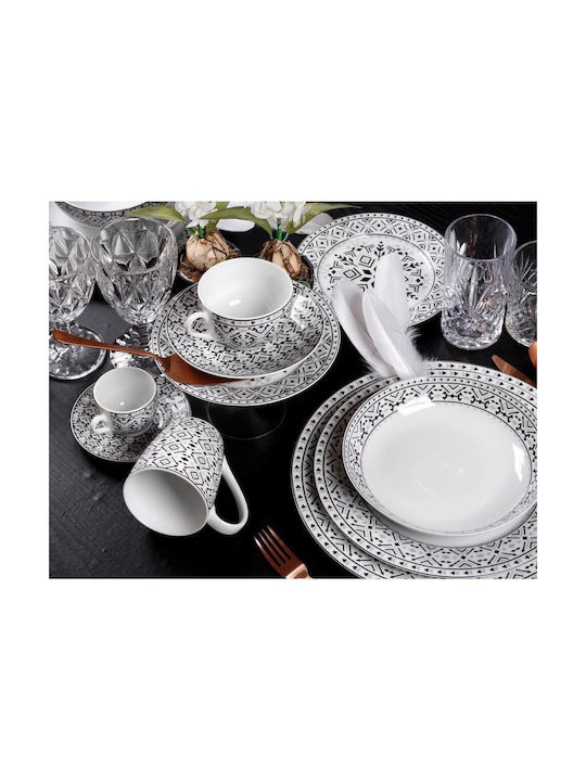 Cryspo Trio Nostro Cereal Serving Bowl Round made of Porcelain White with Diameter 16cm