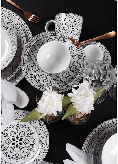 Cryspo Trio Nostro Cereal Serving Bowl Round made of Porcelain White with Diameter 16cm
