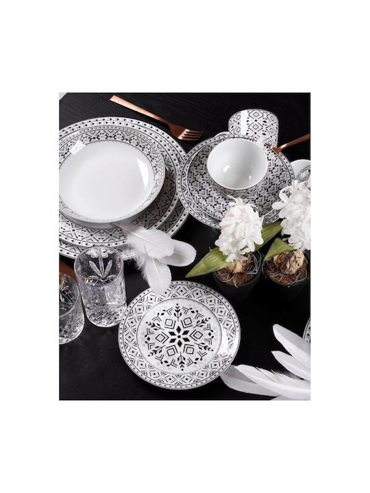 Cryspo Trio Nostro Cereal Serving Bowl Round made of Porcelain White with Diameter 16cm