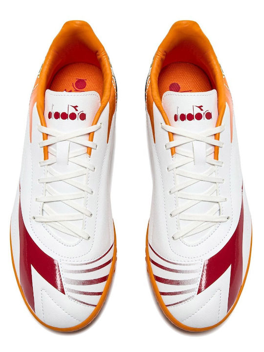 Diadora Maximus Elite Low Football Shoes with Molded Cleats White