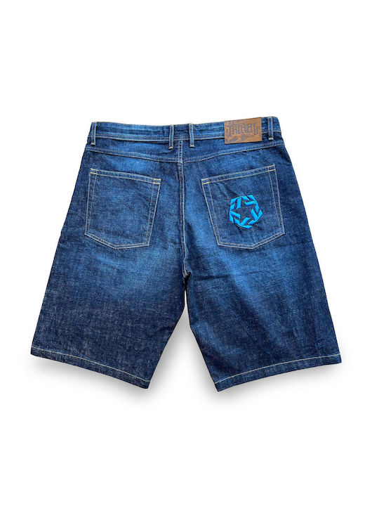 TRIBAL GEAR Men's Shorts Jeans Indigo Blue