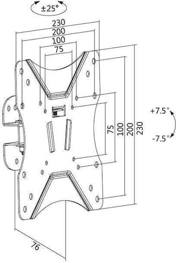 LogiLink BP0006 BP0006 Wandhalterung für Fernseher bis 42" und 25kg