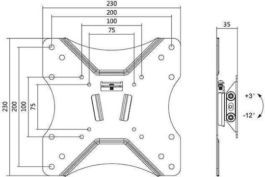 LogiLink BP0005 BP0005 Стойка за телевизор Стенен до 42" и 25кг