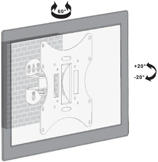 Maclean Energy MC-501A B MC-501A Wall TV Mount up to 42" and 30kg