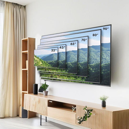 Maclean Energy MC-421 Βάση Τηλεόρασης Τοίχου έως 90" και 80kg Λευκό