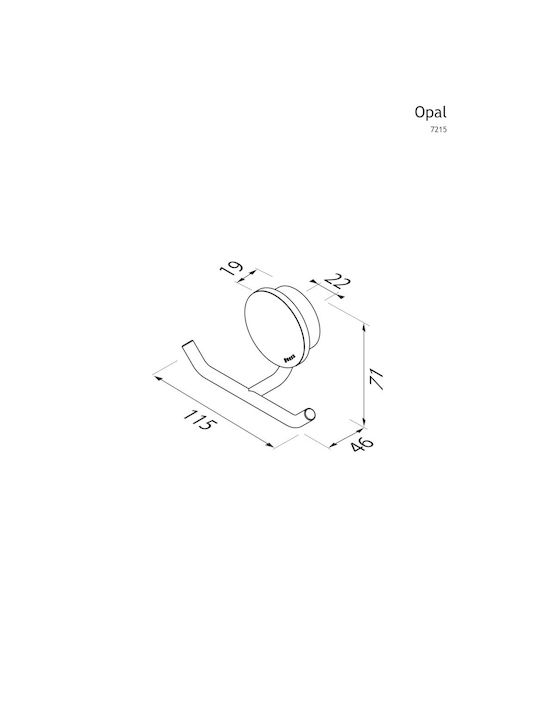 Geesa Opal Double Wall-Mounted Bathroom Hook ​4.69x4.69cm Black Matt