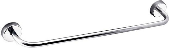 Karag Modern Ράγα Μπάνιου Μονή Επιτοίχια με Βίδες Inox Ασημί