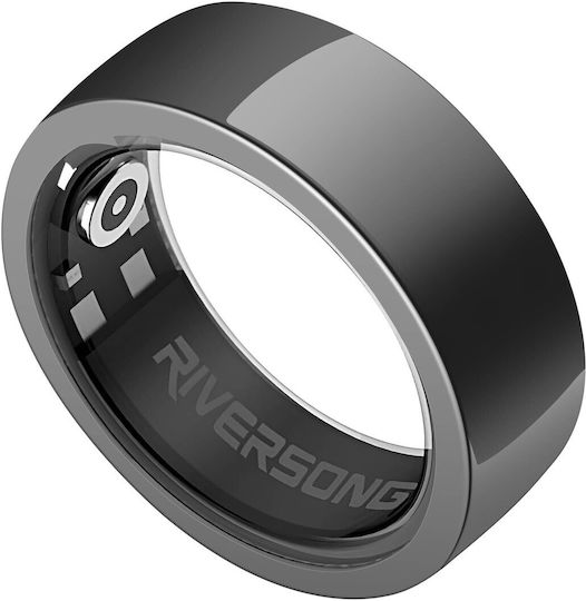 Riversong Trinity SR01 Smart Ring 20mm Αδιάβροχο με Παλμογράφο Μαύρο
