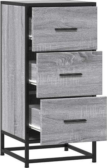 Office Storage Drawer from Wood & Metal Grey Sonoma 35.5x35x76cm