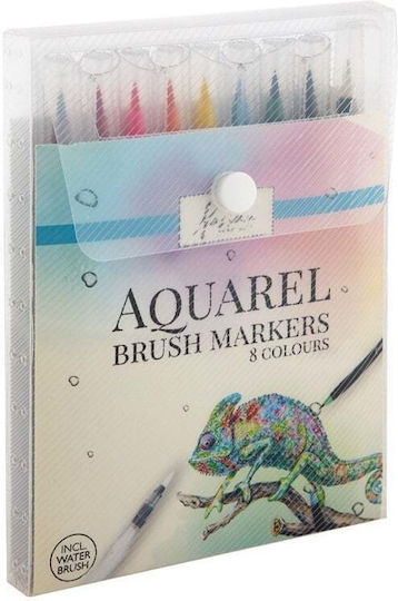 Nassau Fine Art Markere de Pictură cu Apă Subțiri Set 8 Culori