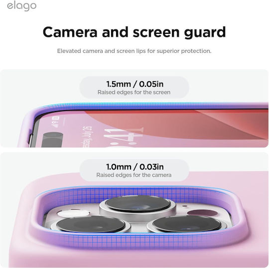 Elago Premium Liquid Back Cover Σιλικόνης Ροζ (iPhone 16 Pro)