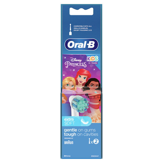 Oral-B Disney 2 Princesses Replacement Heads for Electric Toothbrush for 3+ years 2pcs Princesses