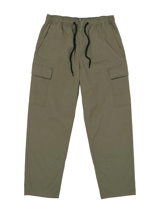 Billow Trousers Cargo Elastic in Loose Fit Wintermoss