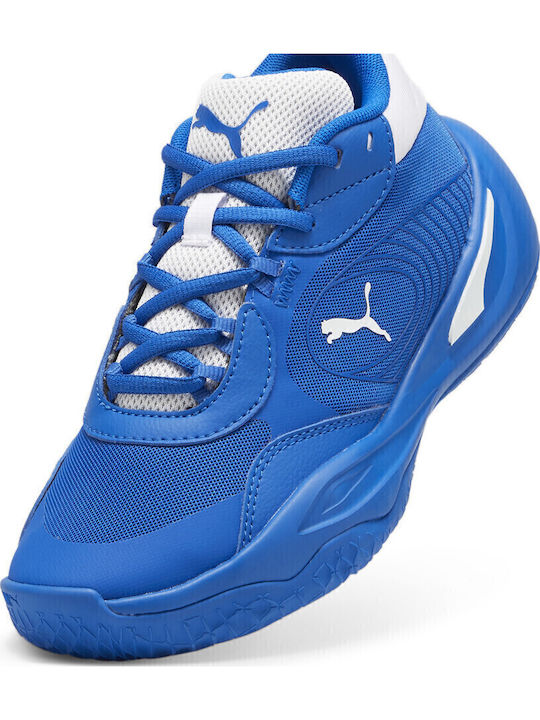 Playmaker Pro Kids Sports Shoes Basketball with Laces Light Blue