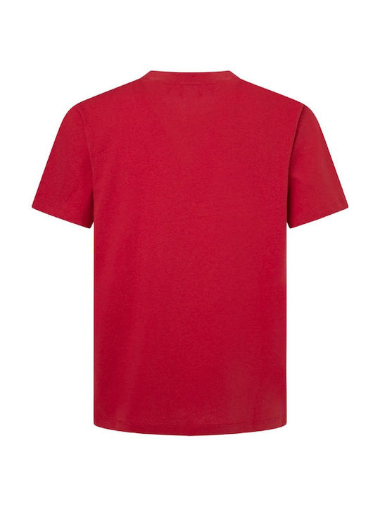 Pepe Jeans Drop Men's Short Sleeve T-shirt Red