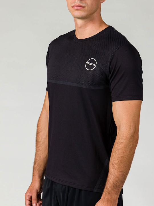 GSA Herren Sport T-Shirt Kurzarm BLACK