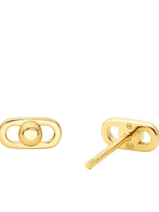 Michael Kors Astor Link Cercei din Argint Placat cu aur cu Pietre & Perle Michael Kors Astor Link Cercei din Argint Placat cu aur cu Pietre & Perle