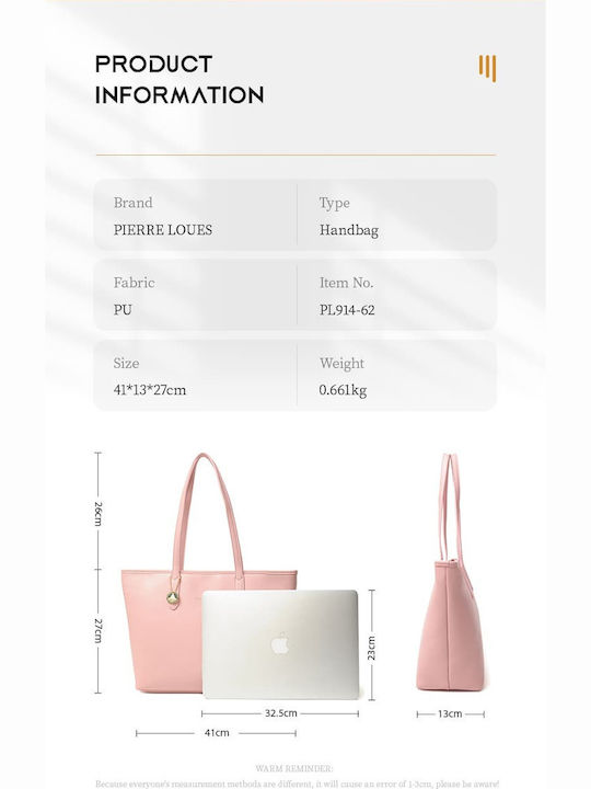 Γυναικεία Τσάντα Shopper Πλάτης Ροζ