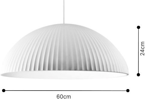 Inlight Hängelampe Weiß mit Fassung E27 60x60x24cm.
