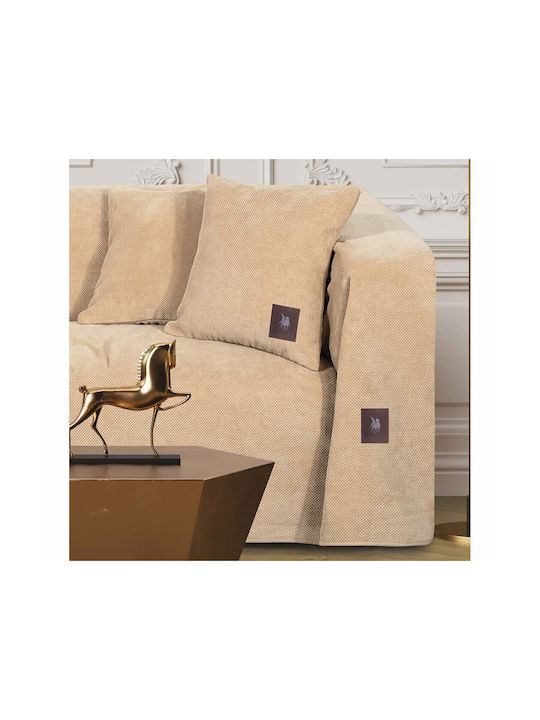 Greenwich Polo Club Μαξιλάρι Καναπέ 3923 Fleece Beige 42x42εκ.