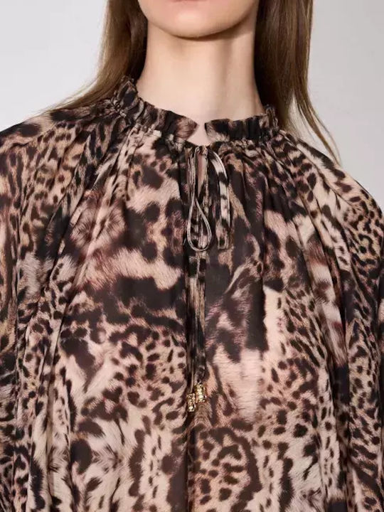 Desiree Damen Bluse Tierdruck Leopard