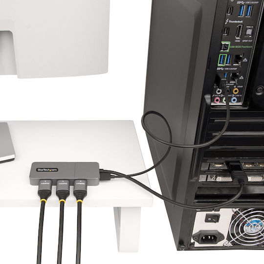 Αξεσουάρ Εικόνας Startech 3-port Mst Hub Displayport To Triple Hdmi Monitors 4k 60hz Dp 1.4 Multi-monitor