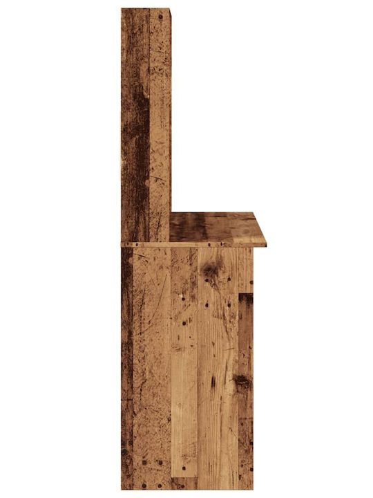 Γραφείο Ξύλινο Καφέ 102x45x148εκ.