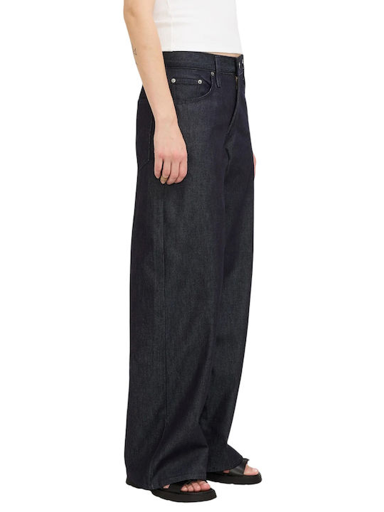 Levi's Women's Jean Trousers in Straight Line Dark Indigo Blue