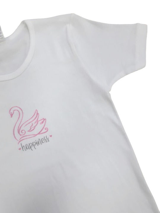 Pretty Baby 47542 Kids' Undershirt Short-sleeved White - Swan